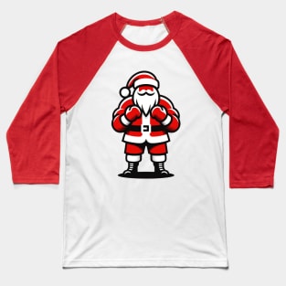 Santa's Festive Fight Night Baseball T-Shirt